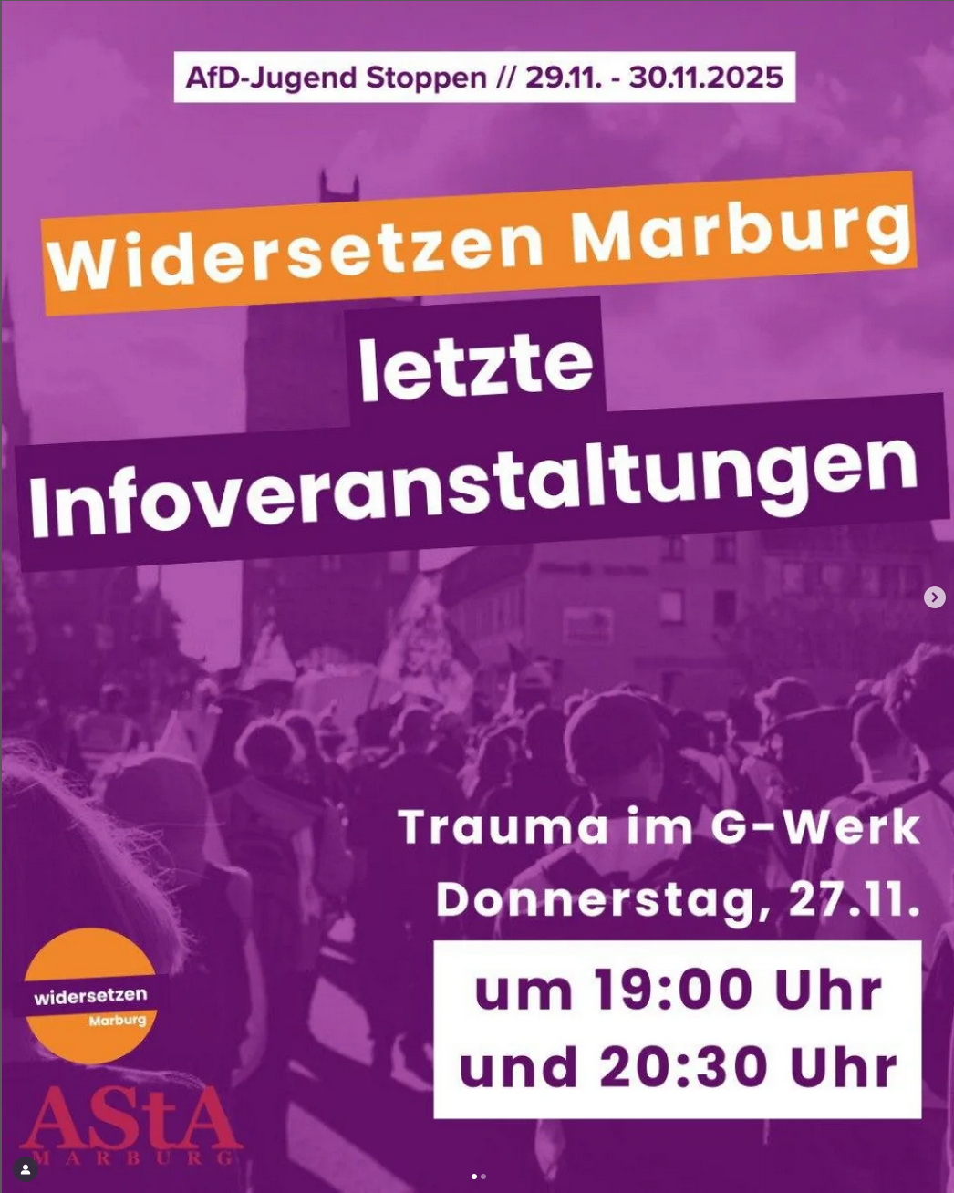 Infoveranstaltung Widersetzen