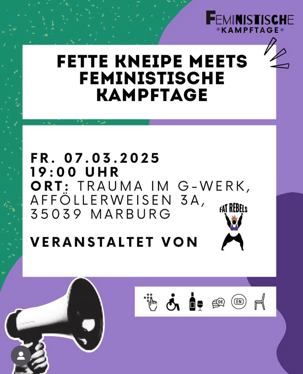 FETTE KNEIPE MEETS FEMINISTISCHE KAMPFTAGE