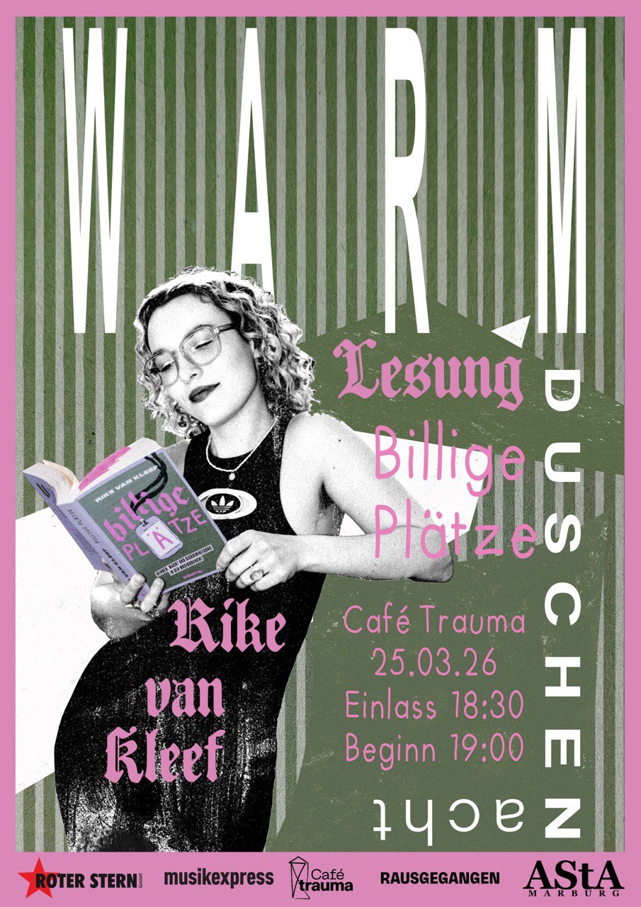 Warmduschen liest: Viele Gr��e von den billigen Pl�tzen