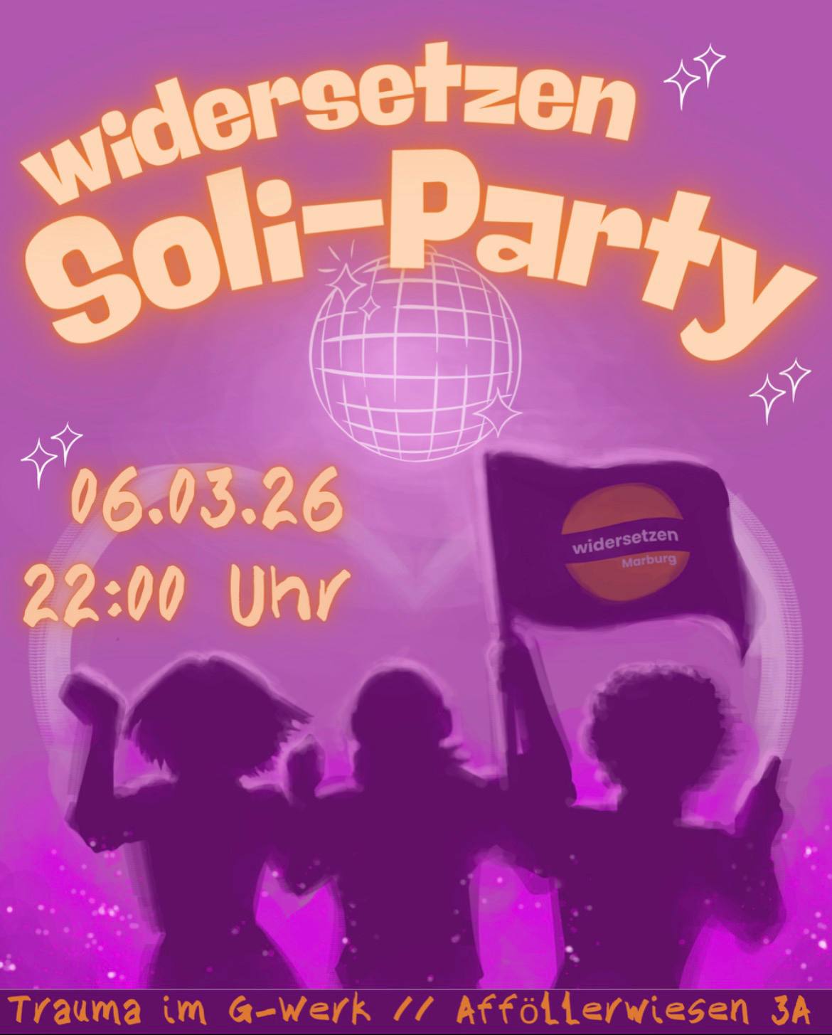Widersetzen Soli-Party