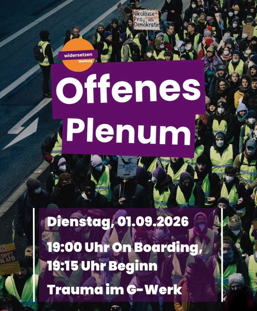 Offenes Plenum Widersetzen Marburg