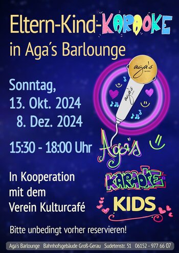 Kinder Karaoke @ Aga`s Barlounge