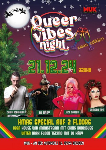 QueerVibes Night &ndash; Xmas Edition im Muk Gie&szlig;en!